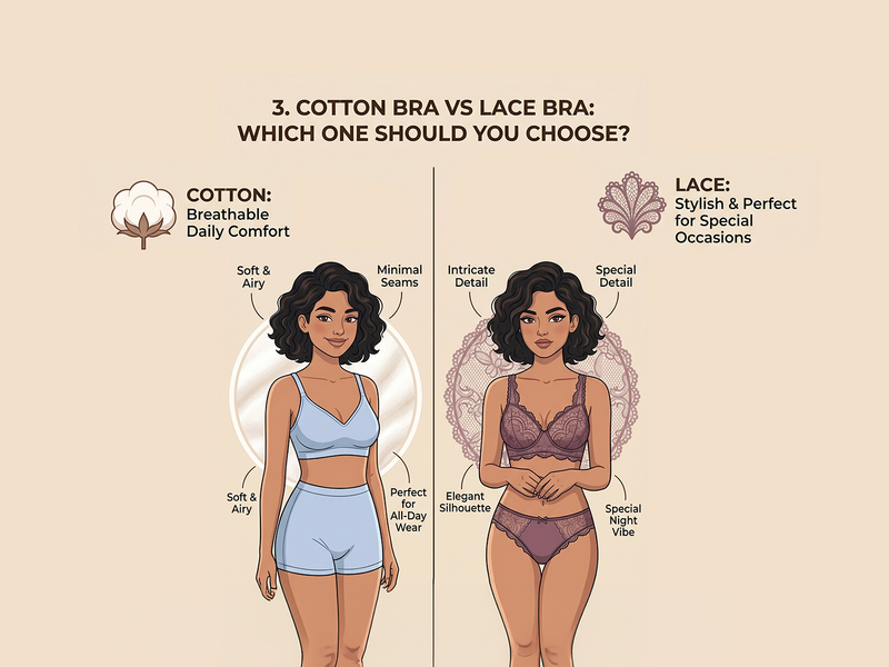 Cotton Bra vs Lace Bra: Which One Should You Choose?