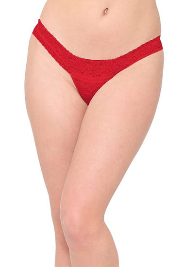 Red women's underwear on a white background