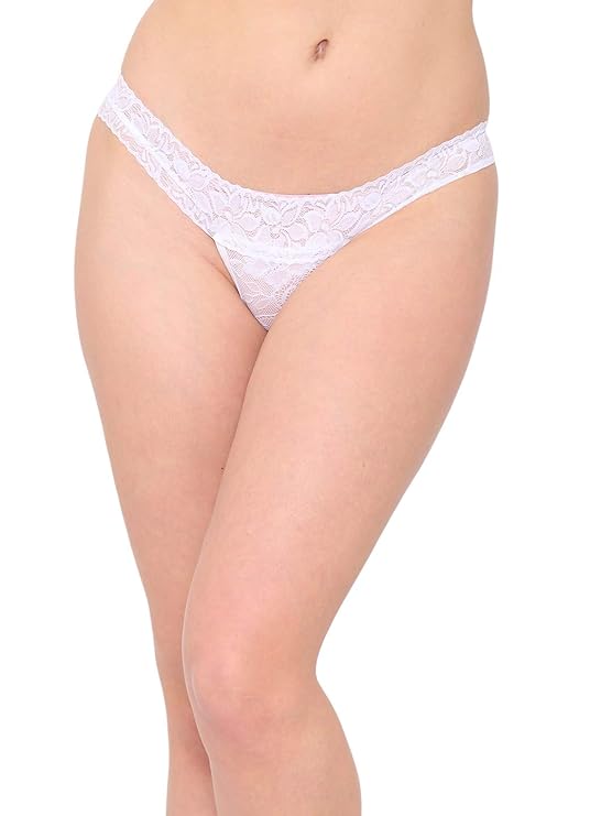 White lace underwear on a white background