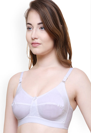 Value Pack of three cotton daily use bras in assorted colors for comfortable all-day wear