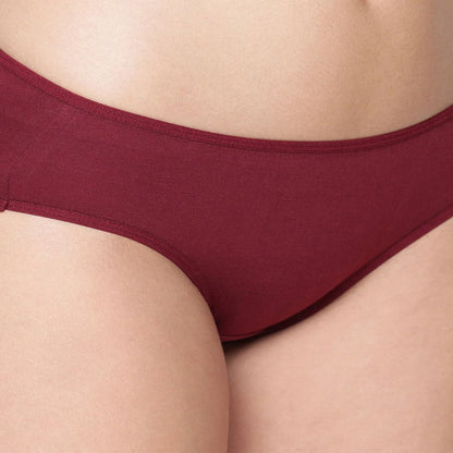 Women's Best Fitting Plus Size Maroon Cotton Panties