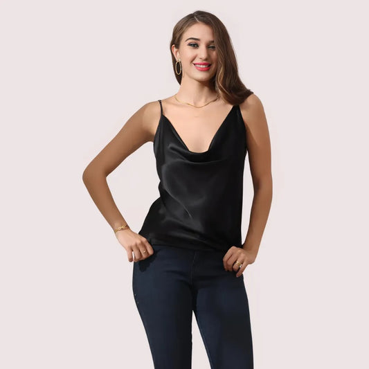 Luxury Cowl Neck Silk Camisole for Evening