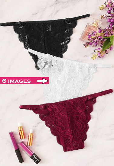 Value Lace Thong & G-Strings (Pack Of 3)