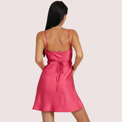 Sensual Satin Elegance Partywear Dress