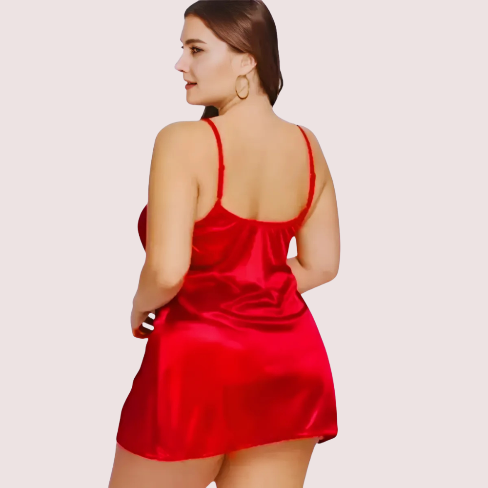 Alluring One-Piece Satin Sleepwear