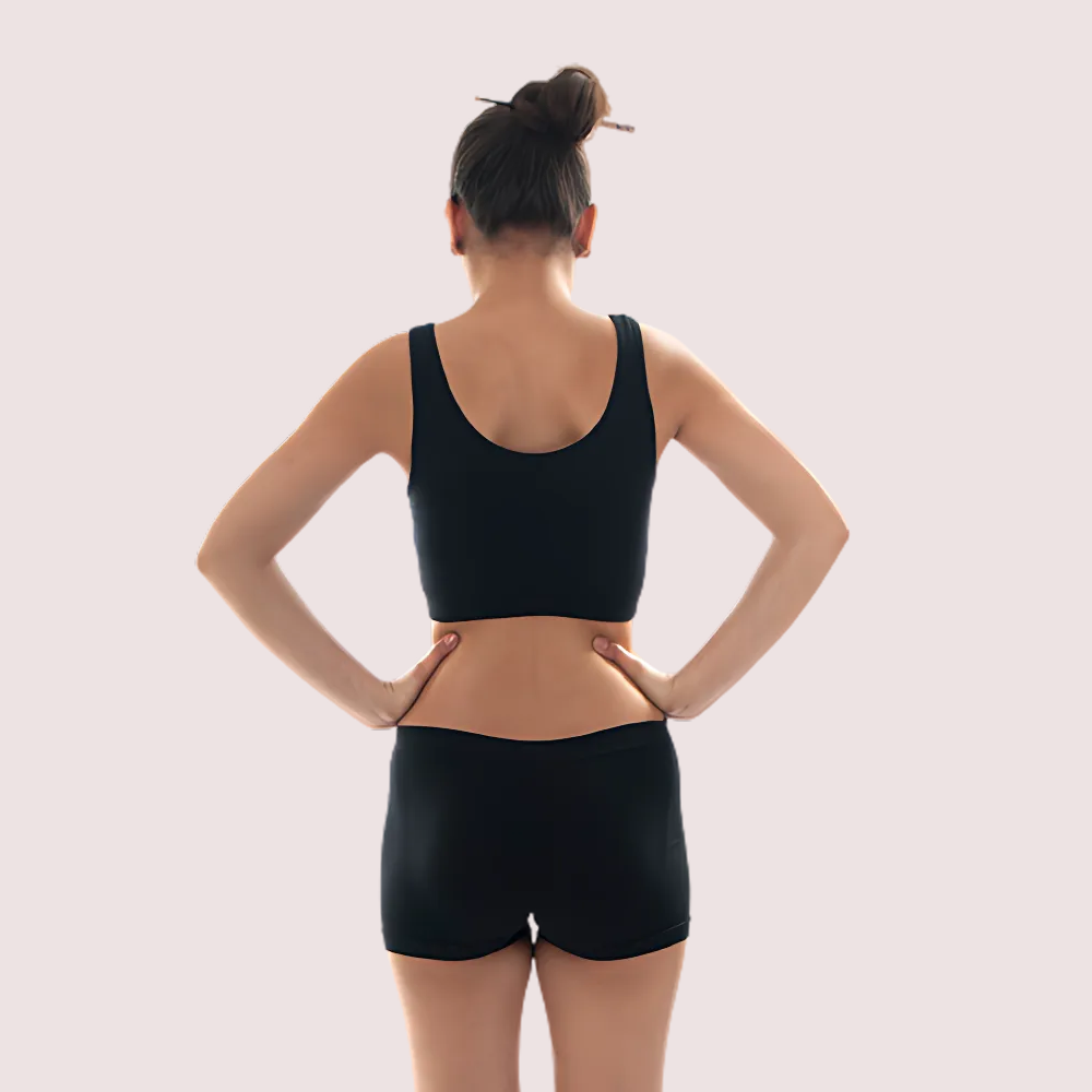 Black Seamless Sports Bra And Boyshort Set