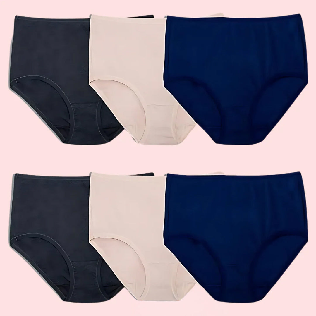 Breathable Cotton Regular Panties Set of 6