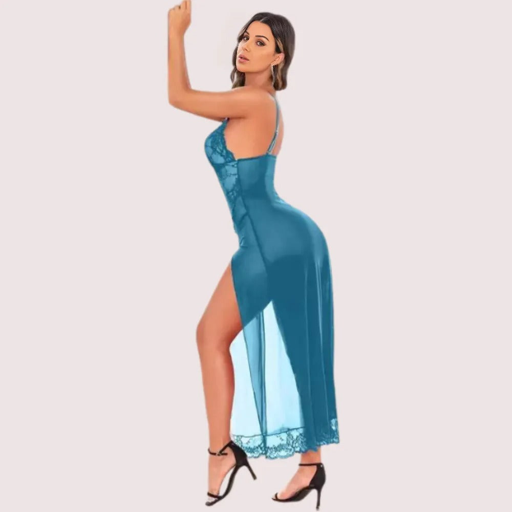 Chic Women's Babydoll Lingerie in Blue