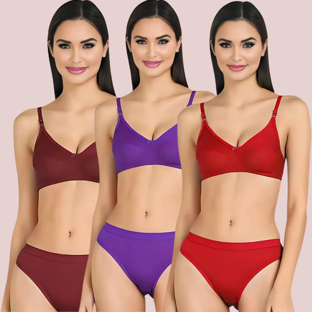 Cotton Cloud Comfort Bra Set - 3-Pack