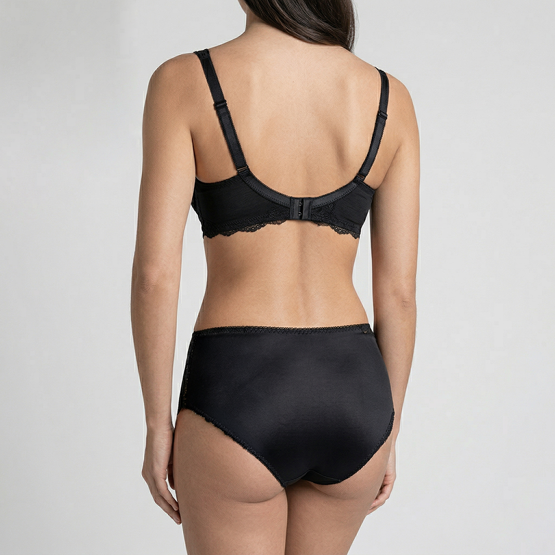 Dashing Black Plunge T-shirt Bra Boyshort Set