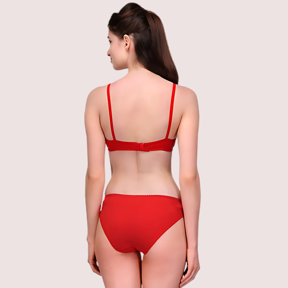 Elegant Solid Color Bra Sets (Pack Of 3)