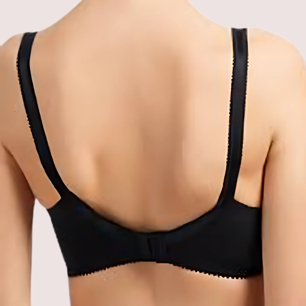 Black bra back side of Everyday Comfort Non-Padded Bra