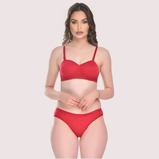 Padded Cotton Bra Panty Set for a Seductive Look (2 pack)