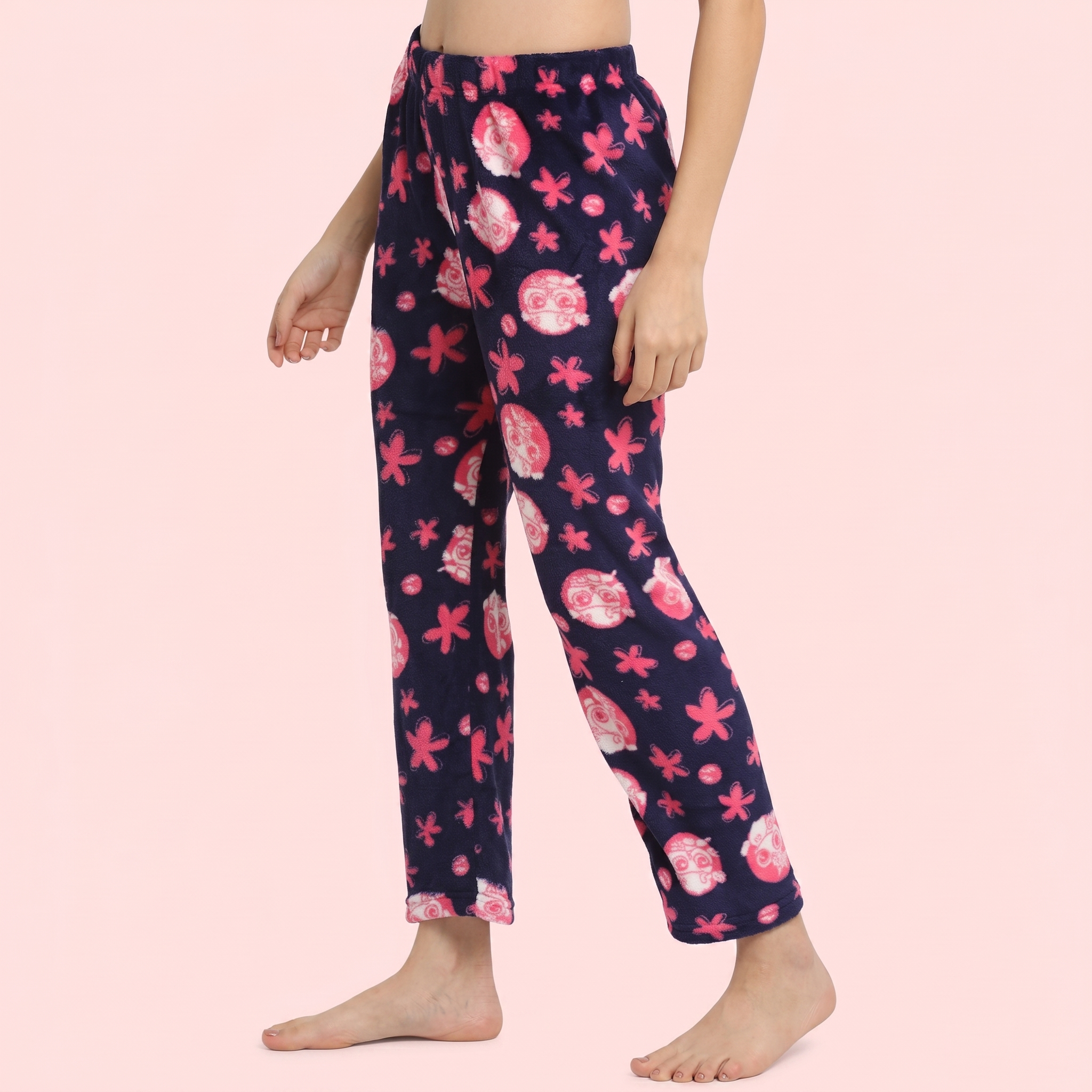 Ladies Winter Warm Printed Pajamas (Pack Of 2)