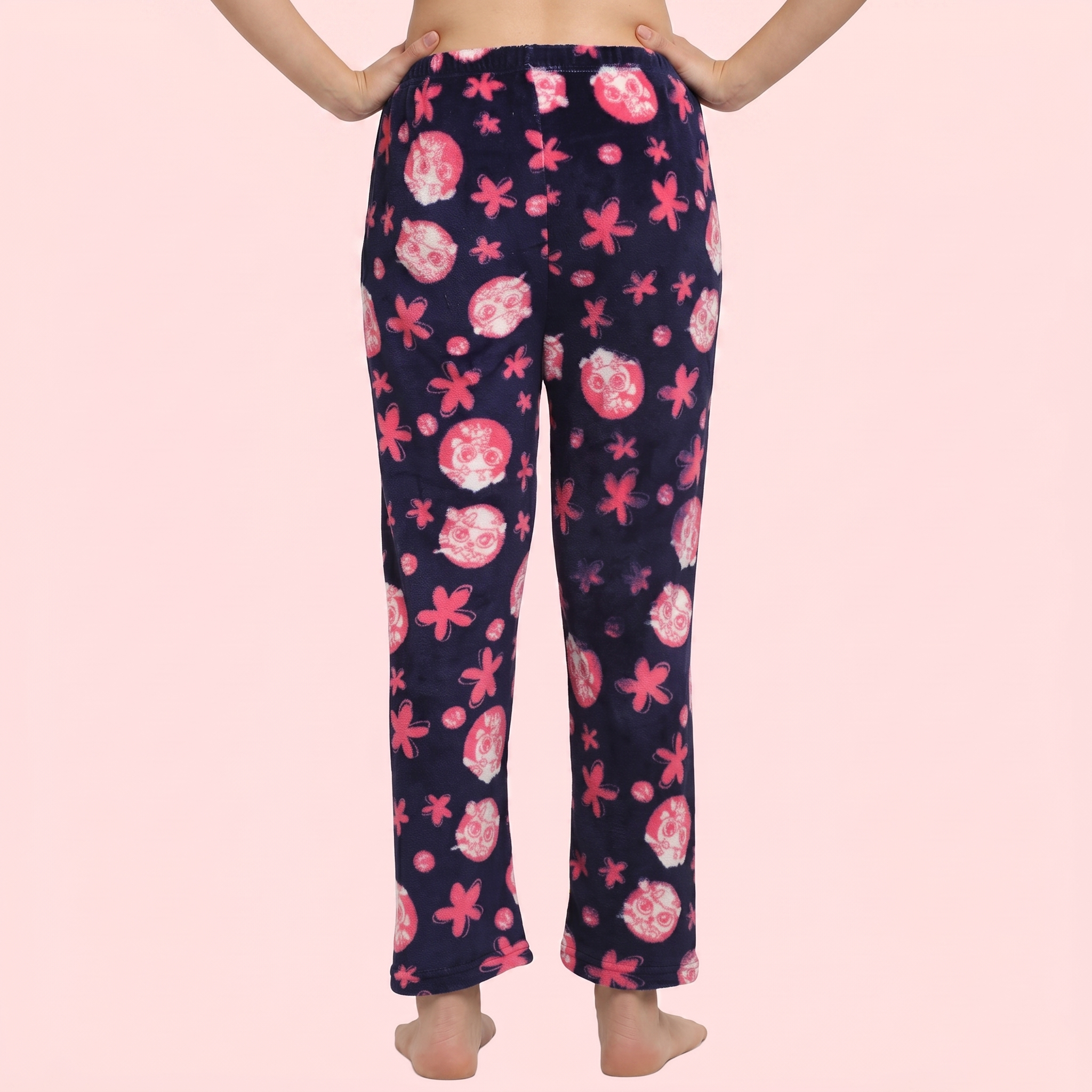 Ladies Winter Warm Printed Pajamas (Pack Of 2)