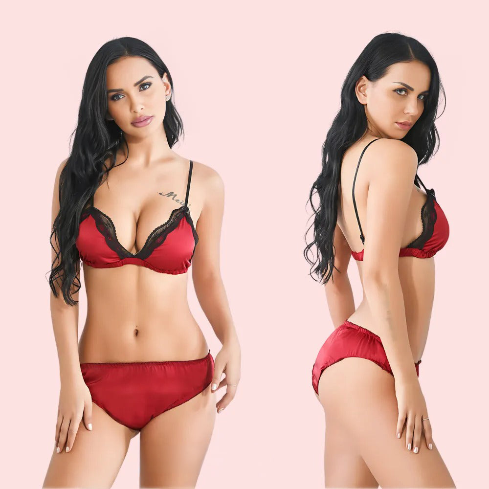 Thread 11 Luxury Silk satin bra set