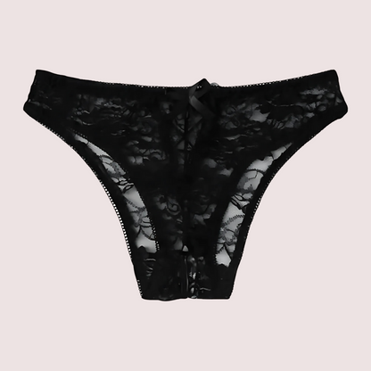 2 Pack Sexy Floral Lace Crotchless panty