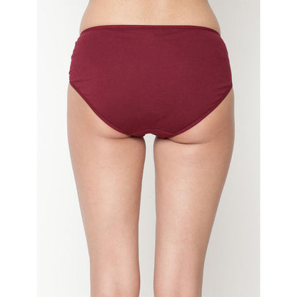 Women's Best Fitting Plus Size Maroon Cotton Panties