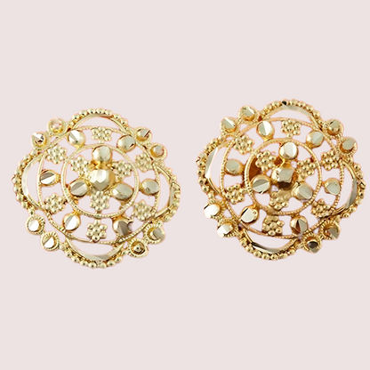 Traditional Gold Finish Earrings Set – Pack of 4 for Women
