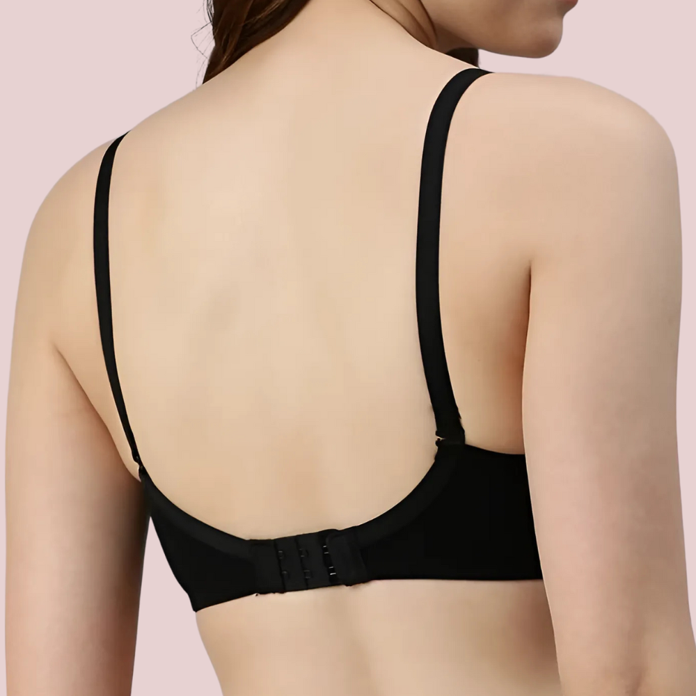 Passion Plunge - Black Seamless Padded Bra