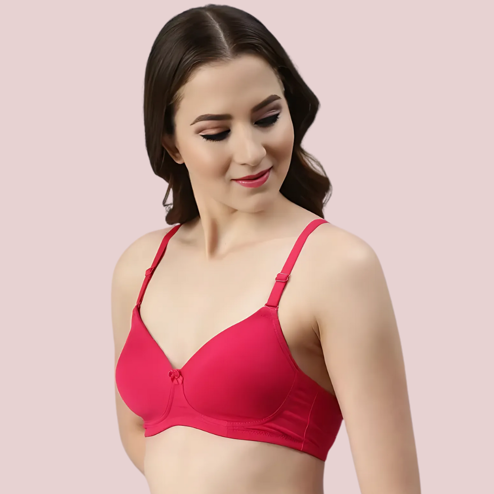 Passion Plunge - Red Seamless Padded Bra