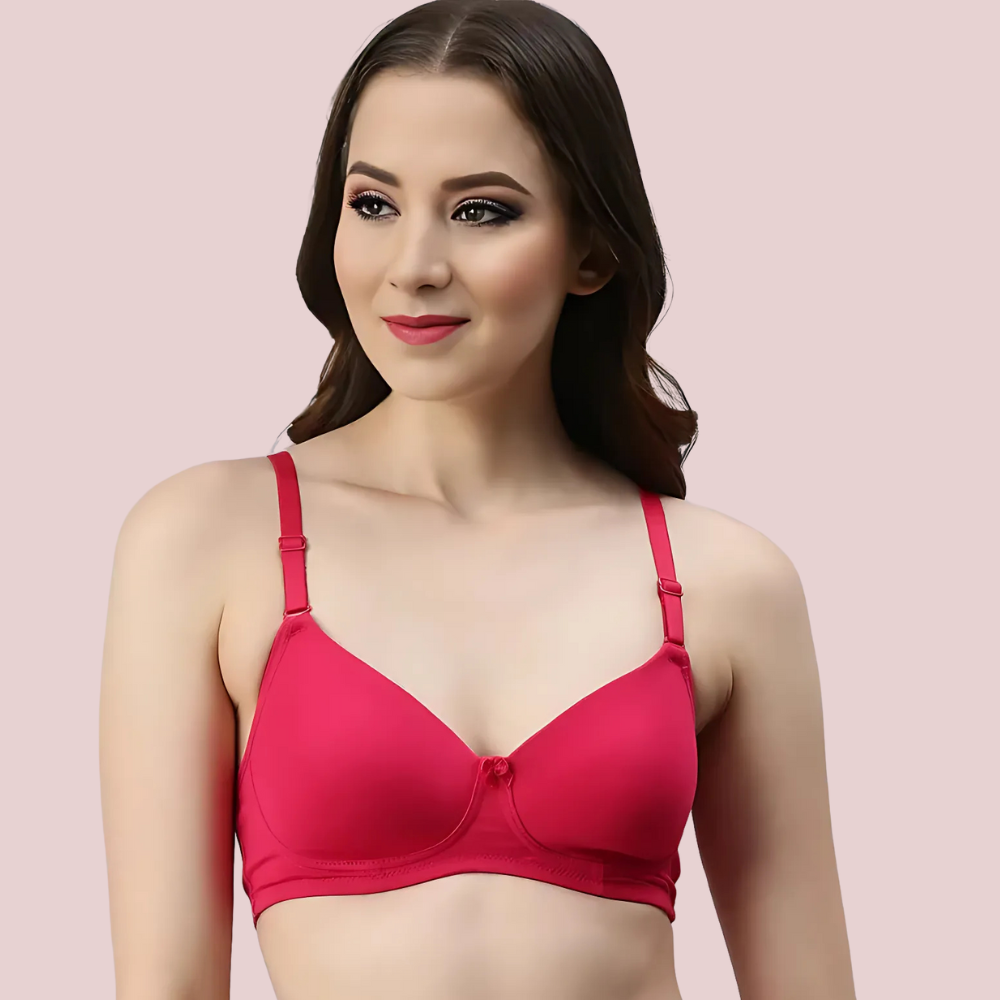 Passion Plunge - Red Seamless Padded Bra