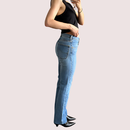 Women's Light Blue High Waist Denim Jeans