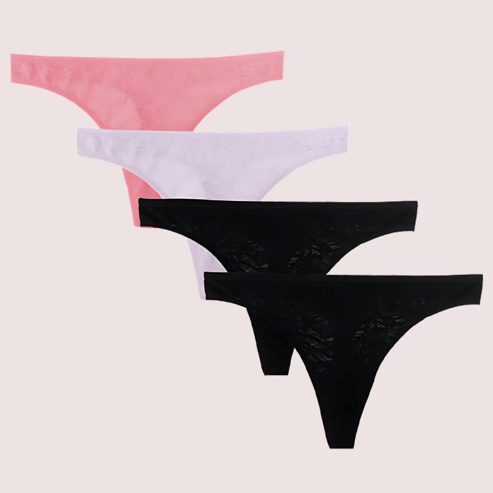 Sexy Lace Thong Panties (Pack Of 4)