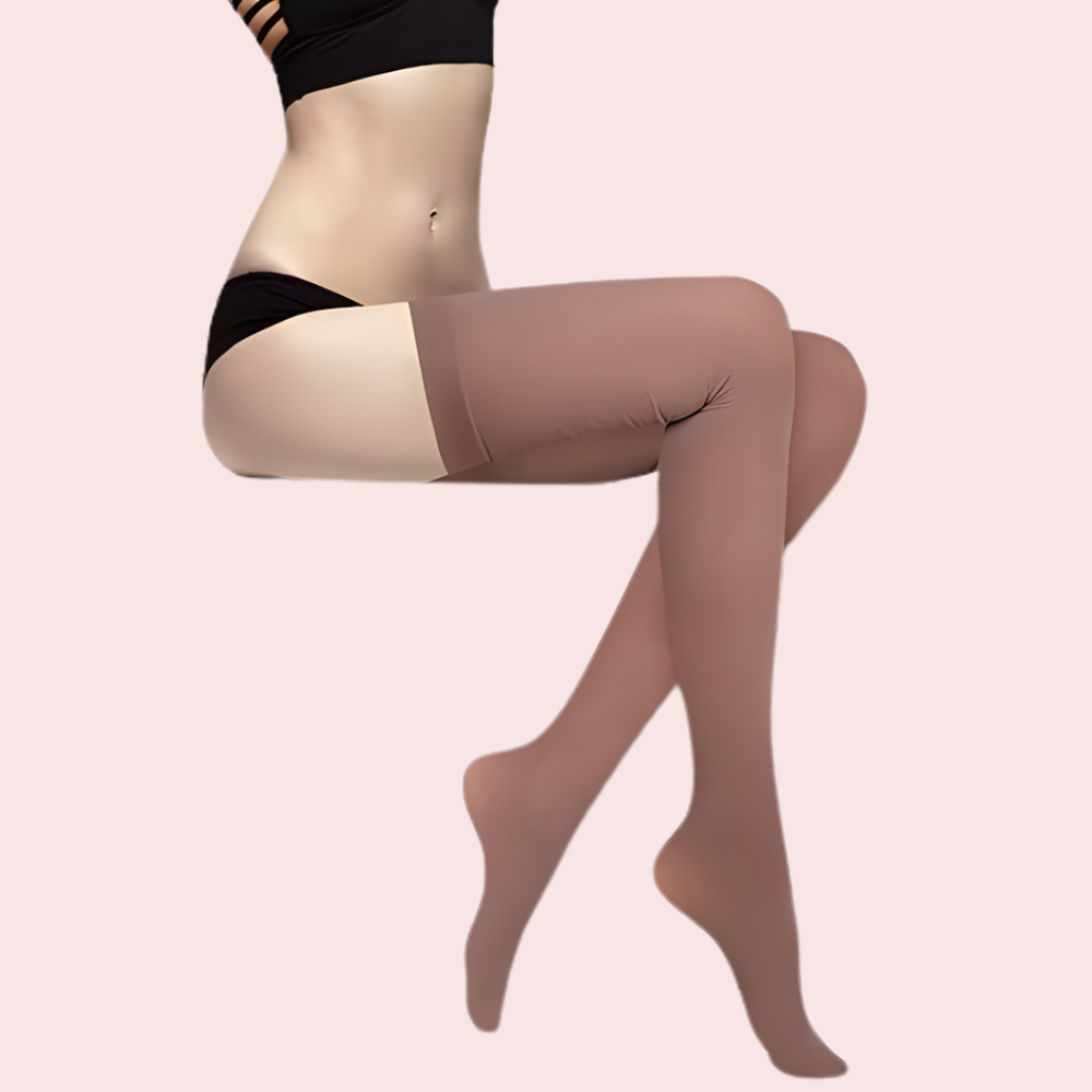 Soft Sheer Thigh-High Stockings - Pack of 2 (Brown & Grey Combo
