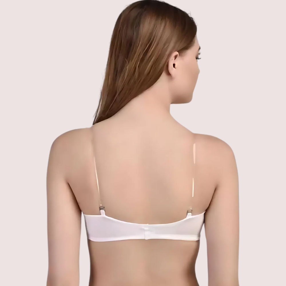 Woman wearing a white bra