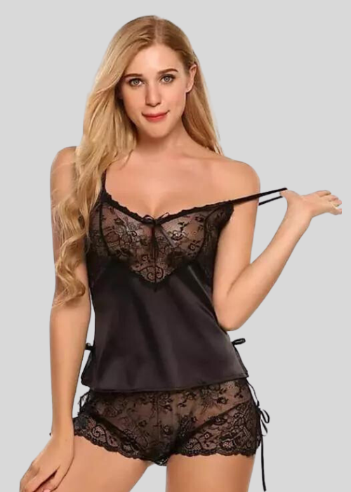 Thread 11 Black Babydoll Nightwear