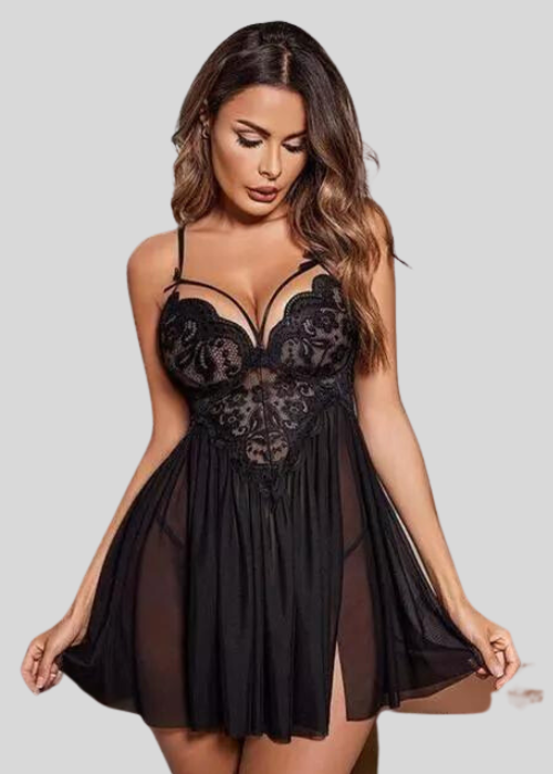 Thread 11 Black Lace Babydoll Nightwear