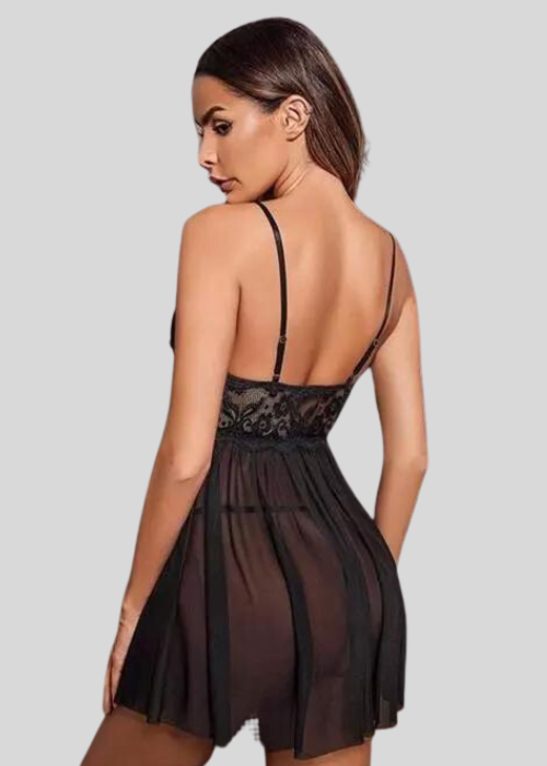 Thread 11 Black Lace Babydoll Nightwear