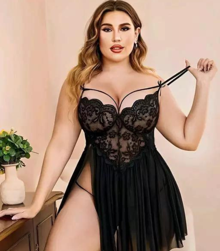 Thread 11 Lace and Mesh Babydoll Nightwear 2