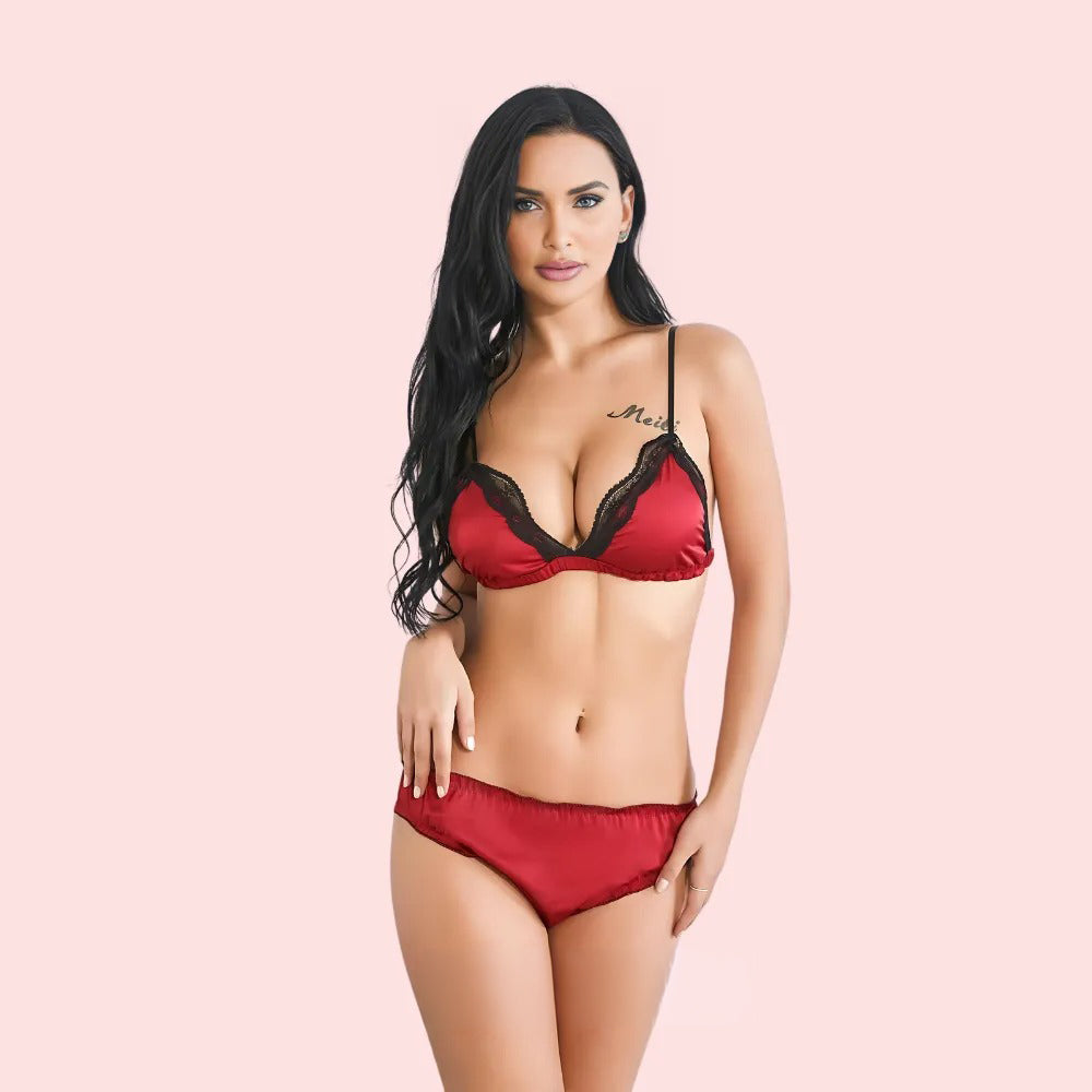 Thread 11 Luxury Silk satin bra set