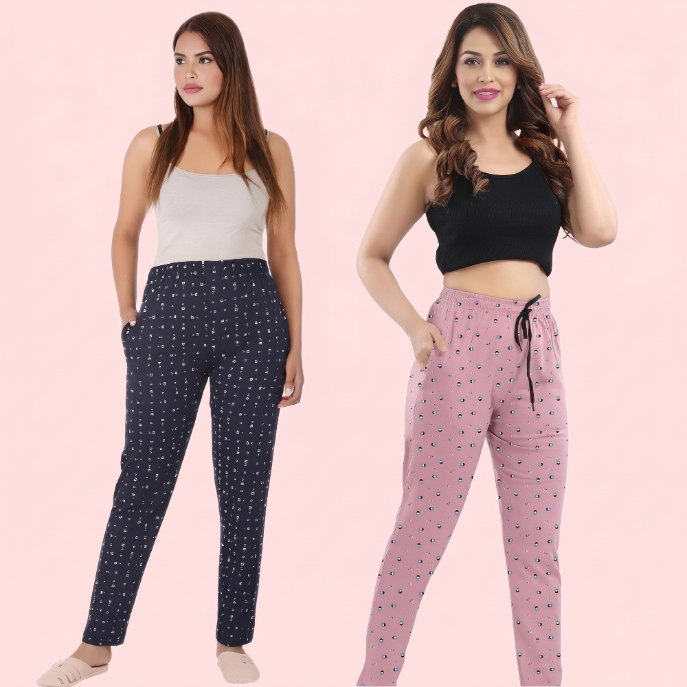 Winter Lober Women's Warm Cotton Lounge Pants (Pack Of 2)