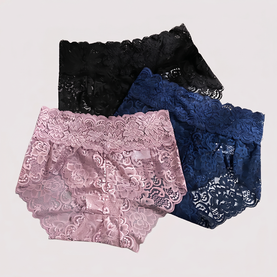 Women's Beautiful Lace Panties (Pack Of 3)