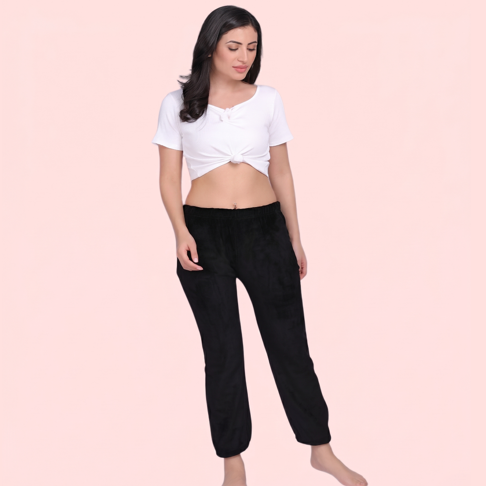 Women's Stylish Fleece Warm Pajamas (Pack Of 2)