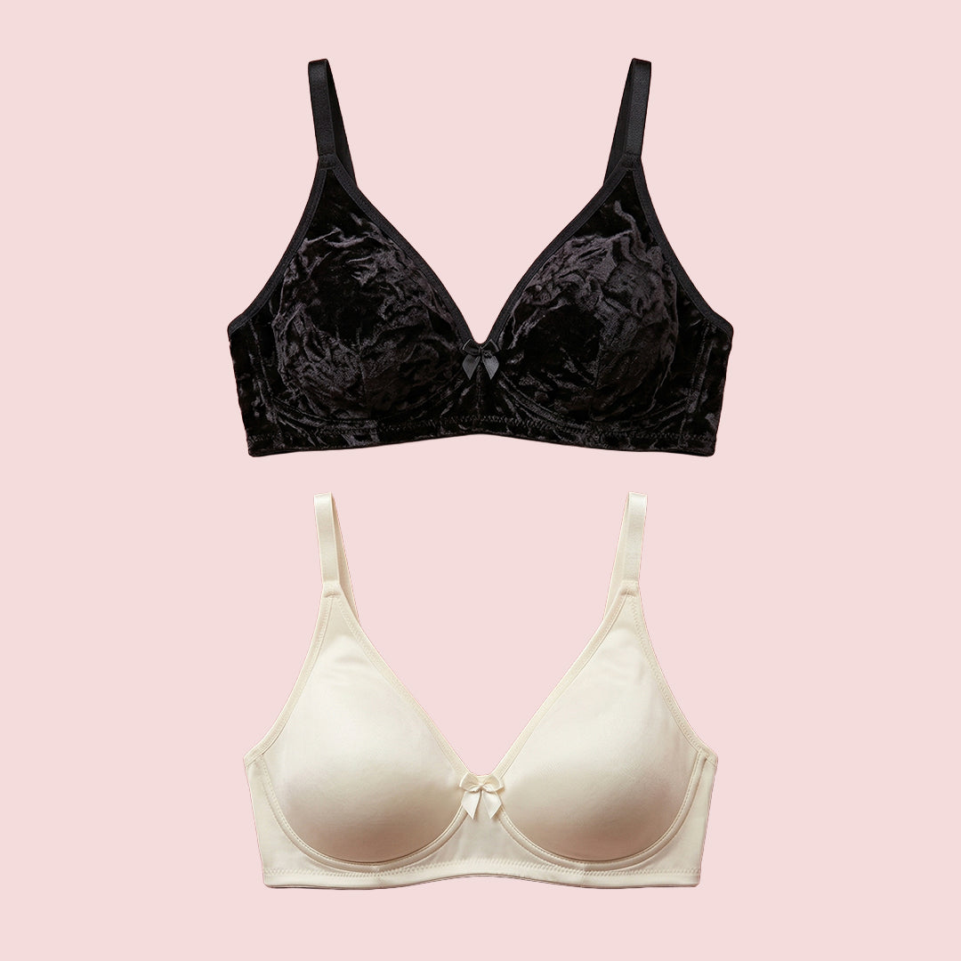 Black and beige bras 