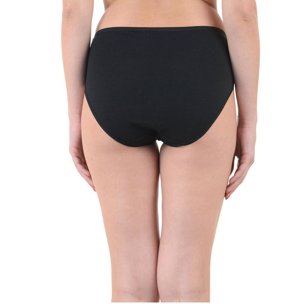 Person wearing black underwear on a white background