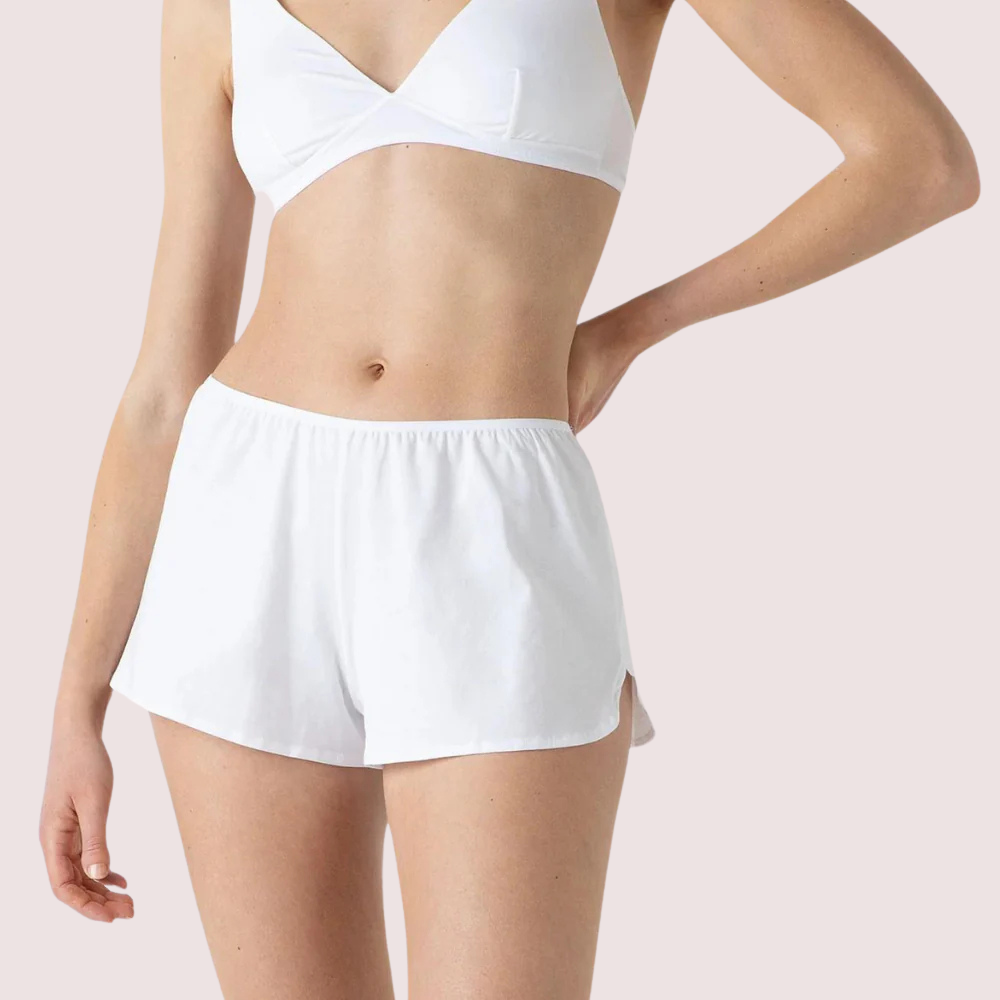 Eco Chic white cotton French knickers featuring soft breathable fabric and comfortable everyday styling for women