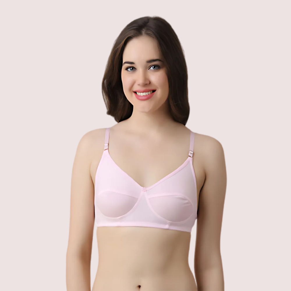 Everyday Comfort cotton bra pack of 2 featuring soft breathable fabric and comfortable daily wear styling for women