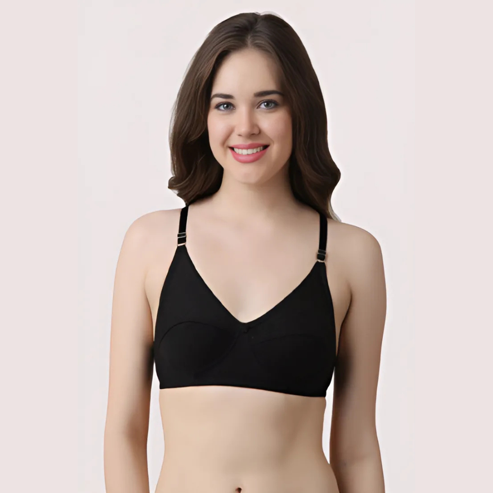 Everyday Comfort cotton bra pack of 2 featuring soft breathable fabric and comfortable daily wear styling for women