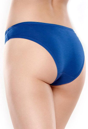Westren Beauty plus size elastic waist blue panties back view