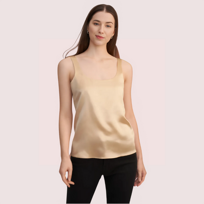 Luxury Spaghetti Strap Silk Camisole Tank Top