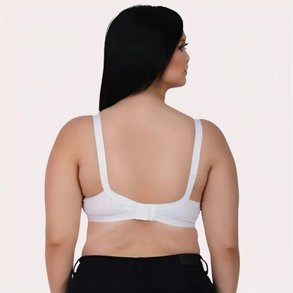 PureBreeze 4-Pack – White Cotton Bras for Summers