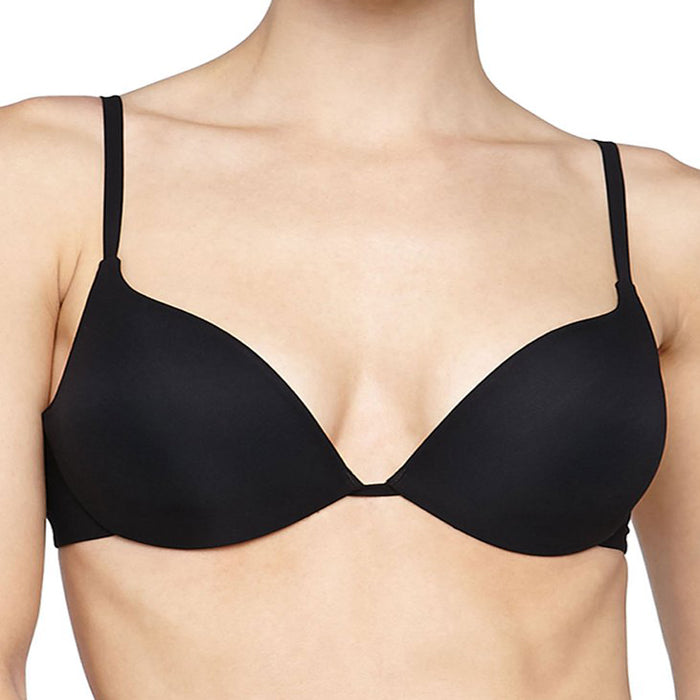 Black bra on a white background