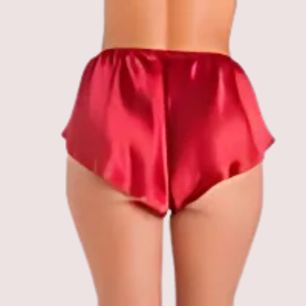 Opulent silk satin French knickers featuring soft silky fabric and elegant premium styling for women