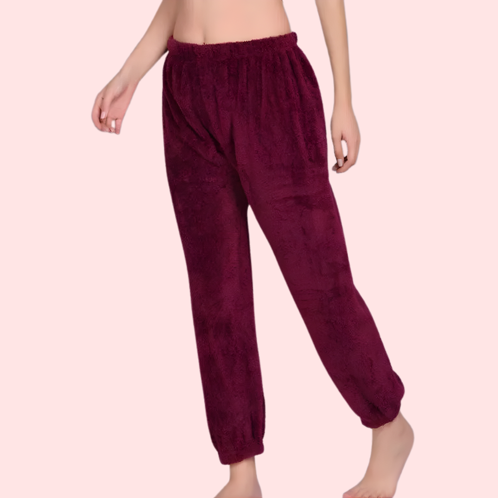 Solid Warm Wool Ladies Pajama (Pack of 2)