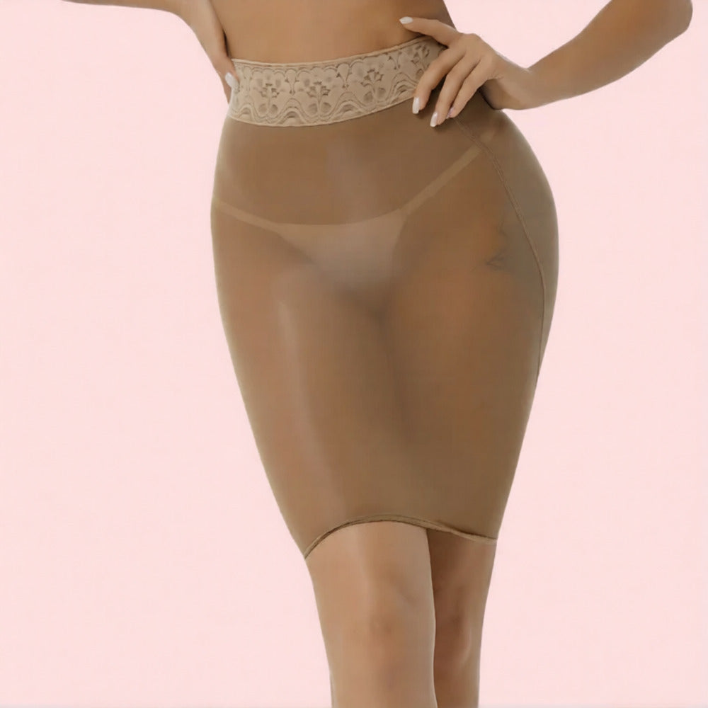 Sexy transparent beige skirt lingerie
